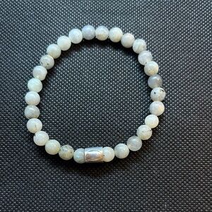 Graciela-made Labradorite Bracelet with Sterling Silver Artist Thumb Print